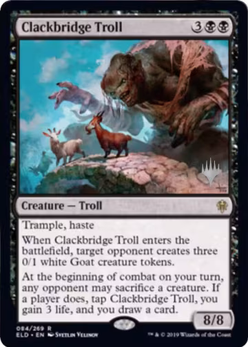 Clackbridge Troll (84), Promo Pack: Throne of Eldraine — Magic card price