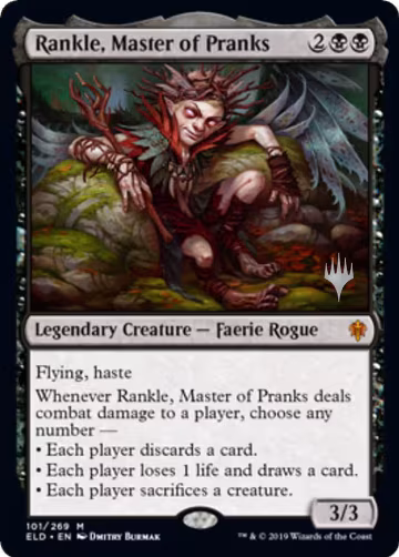 Rankle, Master of Pranks (101), Promo Pack: Throne of Eldraine — Magic card price