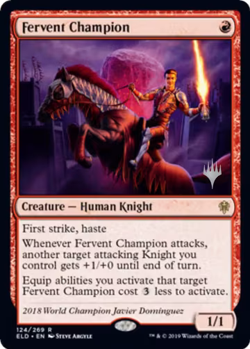 Fervent Champion (124), Promo Pack: Throne of Eldraine — Magic card price