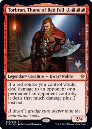Torbran, Thane of Red Fell (147), Promo Pack: Throne of Eldraine — Magic card price