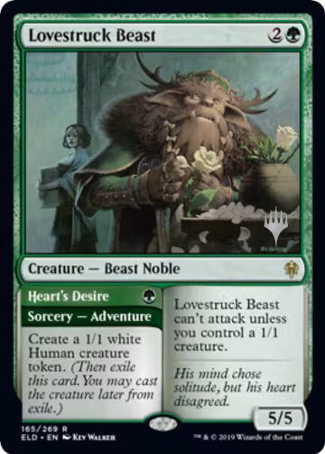 Lovestruck Beast (165), Promo Pack: Throne of Eldraine — Magic card price
