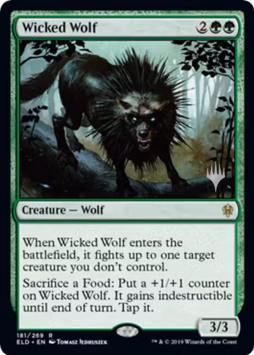 Wicked Wolf (181), Promo Pack: Throne of Eldraine — Magic card price