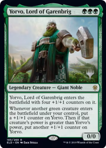 Yorvo, Lord of Garenbrig (185), Promo Pack: Throne of Eldraine — Magic card price