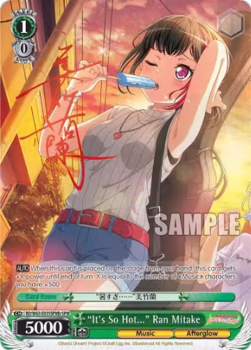 "It's So Hot..." Ran Mitake (SPM) (B) (BD/W63-E035SPMb SPM), BanG Dream! Girls Band Party! Vol.2 — Weiß Schwarz card price
