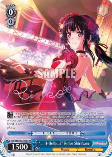 "... H-Hello?" Rinko Shirokane (SPM) (B) (BD/W63-E083SPMb SPM), BanG Dream! Girls Band Party! Vol.2 — Weiß Schwarz card price