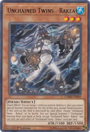 Unchained Twins - Rakea (CHIM-EN009), Chaos Impact — Yu-Gi-Oh! card price