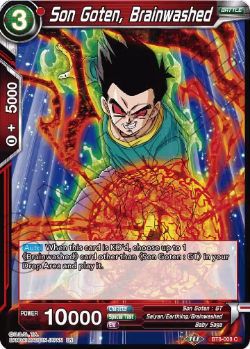 Son Goten, Brainwashed (BT8-008), Malicious Machinations — DB Super card price
