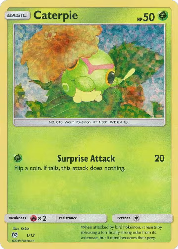 Caterpie - 1/12 (001/012) — card price