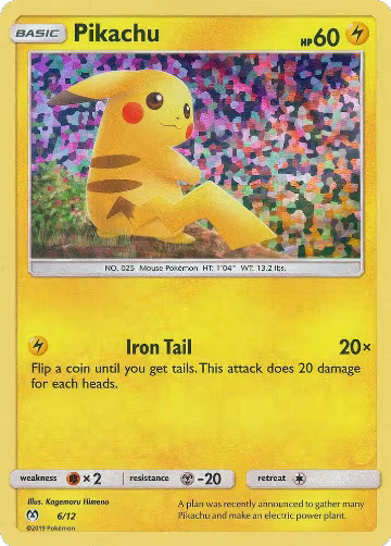 Pikachu - 6/12 (006/012) — card price