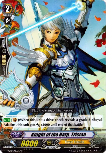 Knight of the Harp, Tristan (KAD1/003EN), Kero Kero Ace Pack — Vanguard card price