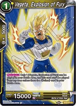 Vegeta, Explosion of Fury (BT8-071), Malicious Machinations — DB Super card price