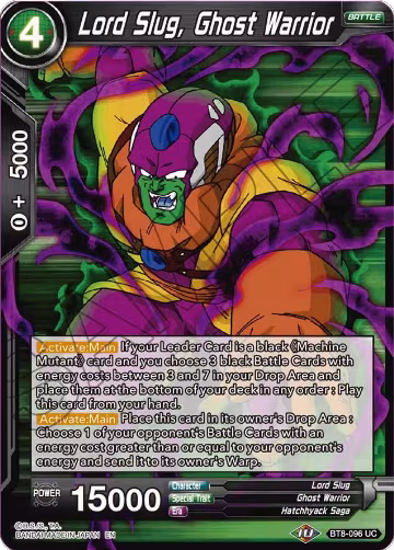 Lord Slug, Ghost Warrior (BT8-096), Malicious Machinations — DB Super card price