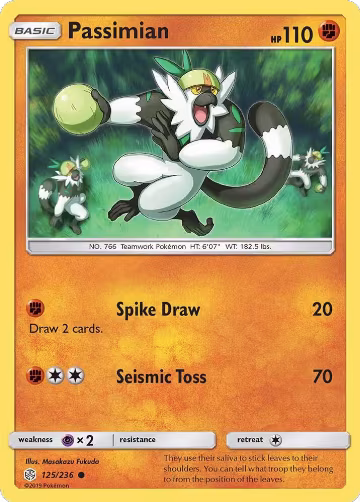 Passimian (125/236), SM - Cosmic Eclipse — Pokémon card price