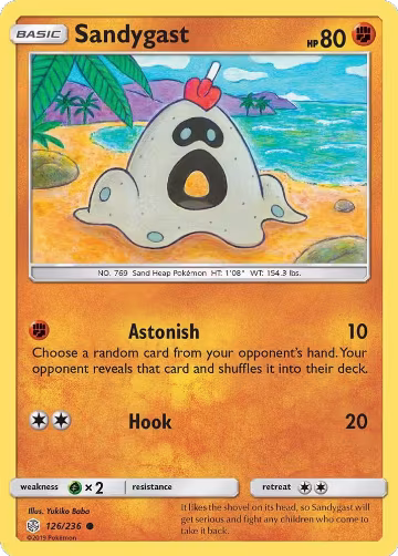 Sandygast (126/236), SM - Cosmic Eclipse — Pokémon card price
