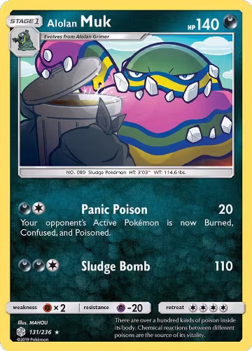 Alolan Muk (131/236), SM - Cosmic Eclipse — Pokémon card price