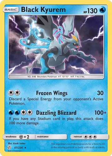 Black Kyurem (61/236), SM - Cosmic Eclipse — Pokémon card price