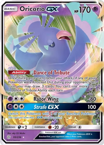 Oricorio GX (95/236), SM - Cosmic Eclipse — Pokémon card price