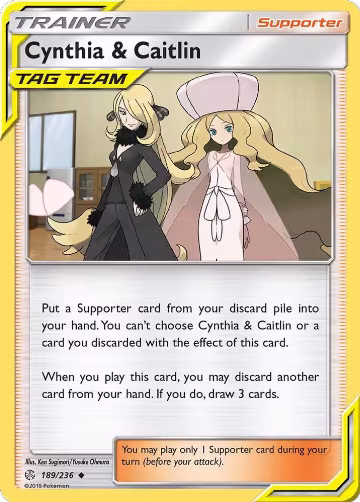 Cynthia & Caitlin (189/236), SM - Cosmic Eclipse — Pokémon card price