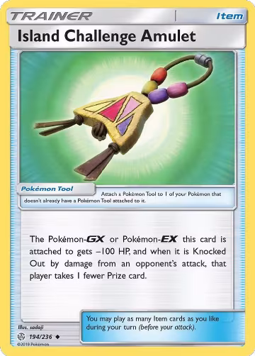 Island Challenge Amulet (194/236), SM - Cosmic Eclipse — Pokémon card price