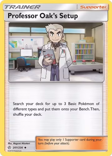 Professor Oak's Setup (201/236), SM - Cosmic Eclipse — Pokémon card price