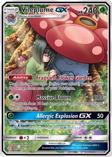 Vileplume GX (Full Art) (211/236), SM - Cosmic Eclipse — Pokémon card price