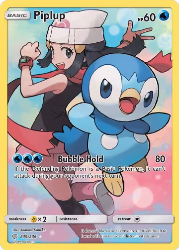 Piplup (Secret) (239/236), SM - Cosmic Eclipse — Pokémon card price