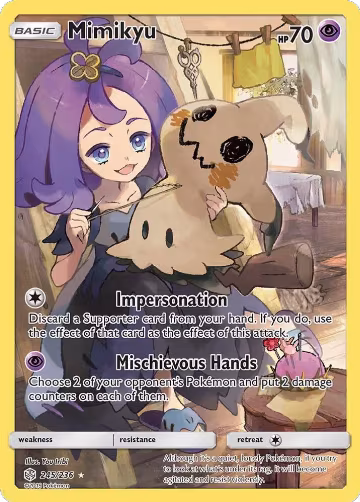 Mimikyu (Secret) (245/236), SM - Cosmic Eclipse — Pokémon card price