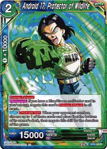 Android 17, Protector of Wildlife (BT8-120), Malicious Machinations — DB Super card price
