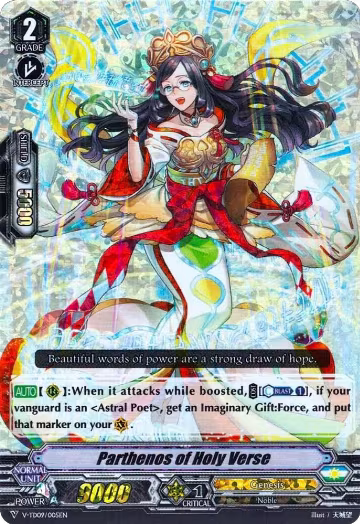 Parthenos of Holy Verse (RRR Foil) (V-TD09/005EN), V-TD09: Shinemon Nitta — Vanguard card price