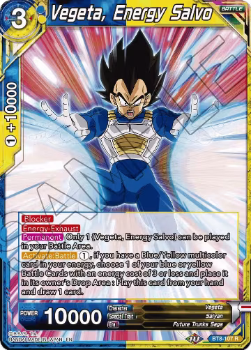 Vegeta, Energy Salvo (BT8-107), Malicious Machinations — DB Super card price