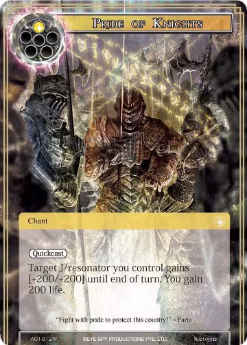Pride of Knights (AO1-012), Alice Origin — Force of Will card price