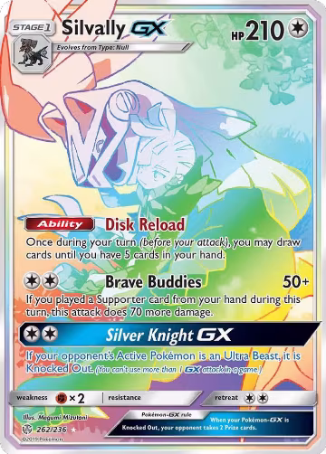 Silvally GX (Secret) (262/236), SM - Cosmic Eclipse — Pokémon card price