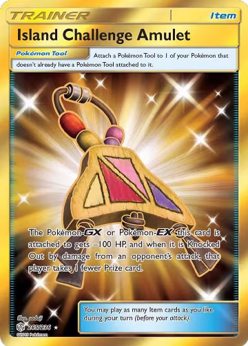Island Challenge Amulet (Secret) (265/236), SM - Cosmic Eclipse — Pokémon card price