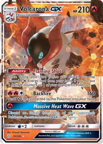 Volcarona GX (35/236), SM - Cosmic Eclipse — Pokémon card price