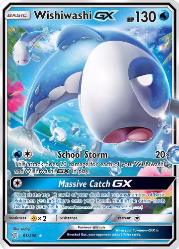 Wishiwashi GX (63/236), SM - Cosmic Eclipse — Pokémon card price