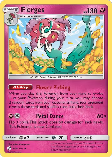 Florges (152/236), SM - Cosmic Eclipse — Pokémon card price