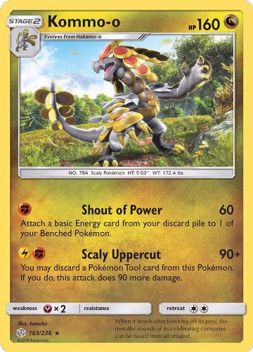 Kommo-o (163/236), SM - Cosmic Eclipse — Pokémon card price