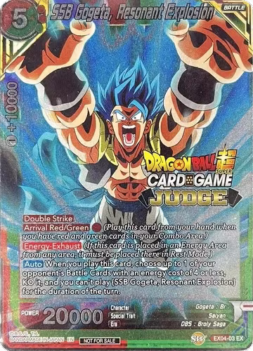 SSB Gogeta, Resonant Explosion (EX04-03), Judge Promotion Cards — DB Super card price