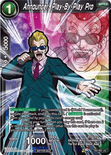 Announcer, Play-By-Play Pro (Event Pack 05) (TB2-067), Promotion Cards — DB Super card price