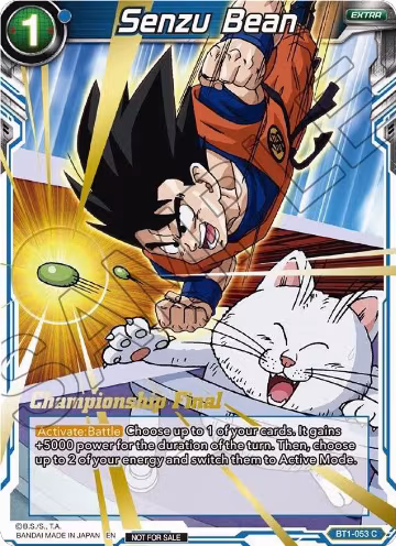 Senzu Bean (Championship Final 2019) (BT1-053), Tournament Promotion Cards — DB Super card price