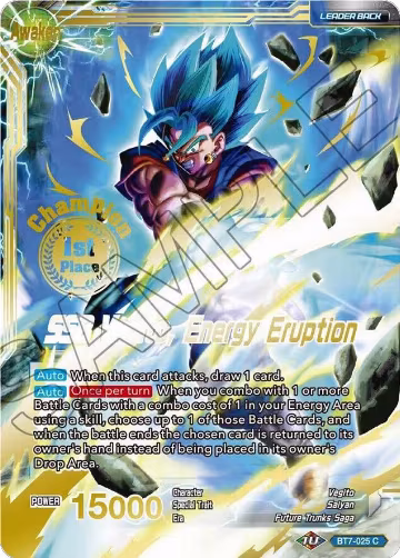 Son Goku & Vegeta // SSB Vegito, Energy Eruption (Championship Final 2019) (1st Place) (BT7-025_PR), Tournament Promotion Cards — DB Super card price