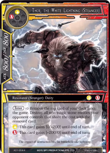 Thor, the White Lightning (Stranger) (AO1-064), Alice Origin — Force of Will card price