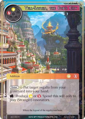 Vell-Savaria, the God's City (AO1-066), Alice Origin — Force of Will card price