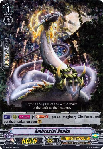 Ambrosial Snake (RRR Foil) (V-TD09/009EN), V-TD09: Shinemon Nitta — Vanguard card price