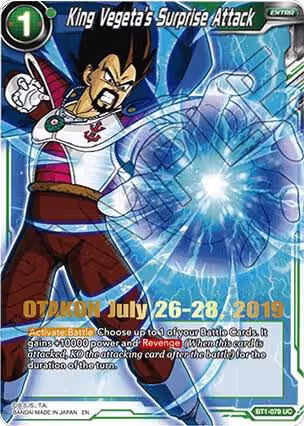 King Vegeta's Surprise Attack (OTAKON 2019) (BT1-079), Promotion Cards — DB Super card price
