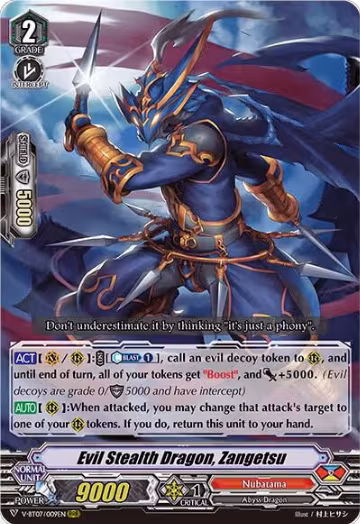 Evil Stealth Dragon, Zangetsu (V-BT07/009EN), V-BT07: Infinideity Cradle — Vanguard card price
