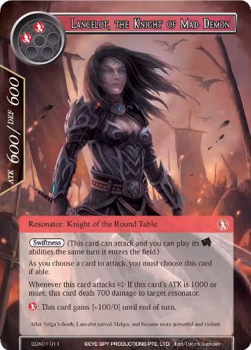 Lancelot, the Knight of Mad Demon (SDAO1-011), Alice Origin Starter Deck — Force of Will card price