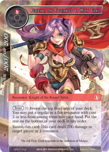 Perceval, the Fascinated of Holy Grail (SDAO1-012), Alice Origin Starter Deck — Force of Will card price