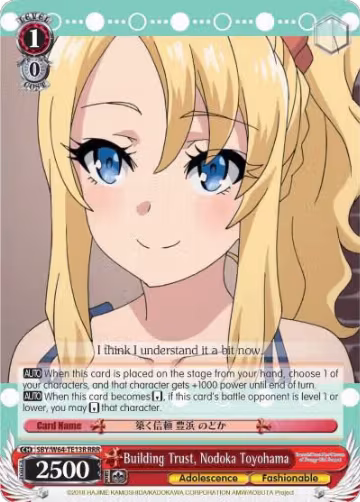 Building Trust, Nodoka Toyohama (RRR) (SBY/W64-TE13R RRR), Rascal Does Not Dream of Bunny Girl Senpai — Weiß Schwarz card price
