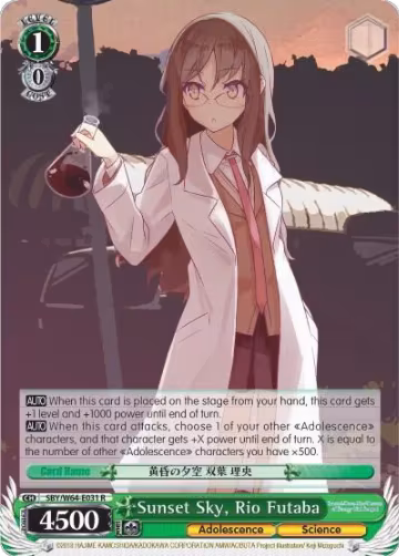 Sunset Sky, Rio Futaba (SBY/W64-E031 R), Rascal Does Not Dream of Bunny Girl Senpai — Weiß Schwarz card price